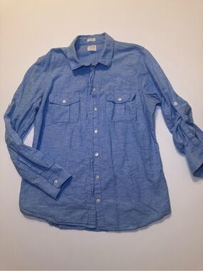 J. Crew Light Blue Button-Up Top